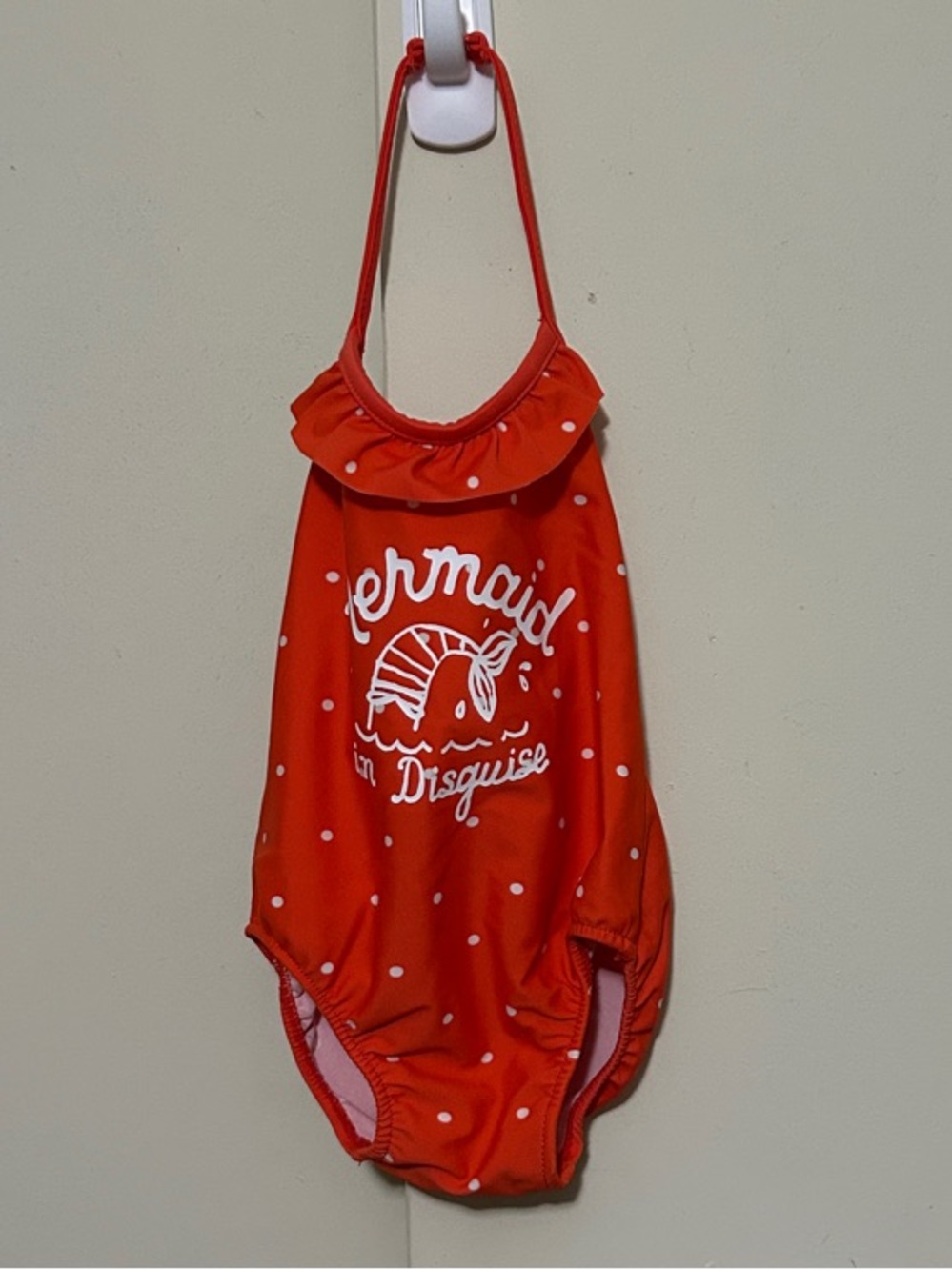 OshKosh B'gosh Orange Polka Dot 'Mermaid in Disguise' One-Piece